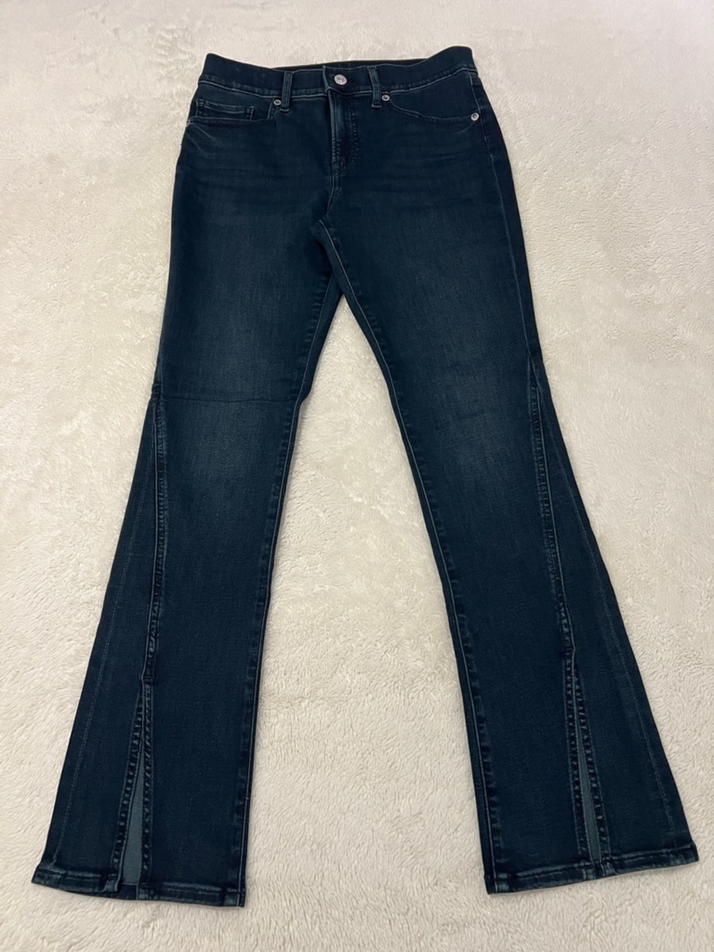 Express Women's Mid Rise Dark Wash Skyscraper Jeans